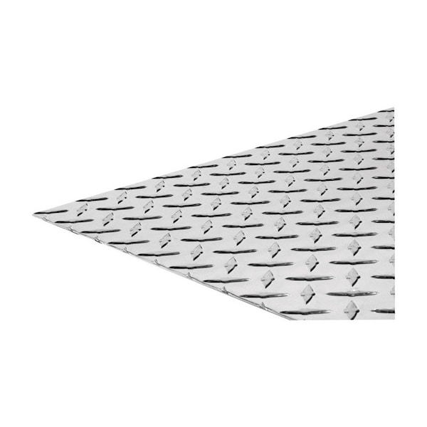 Steelworks Boltmaster 0.06 in. X 24 in. W X 48 in. L Bright Aluminum Diamond Tread Plate 11256 - main